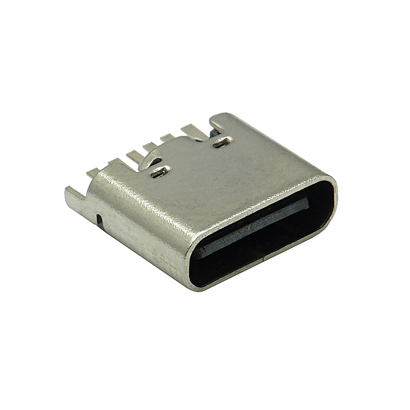 USB连接器TYPE-C 6PIN 立式插板DIP