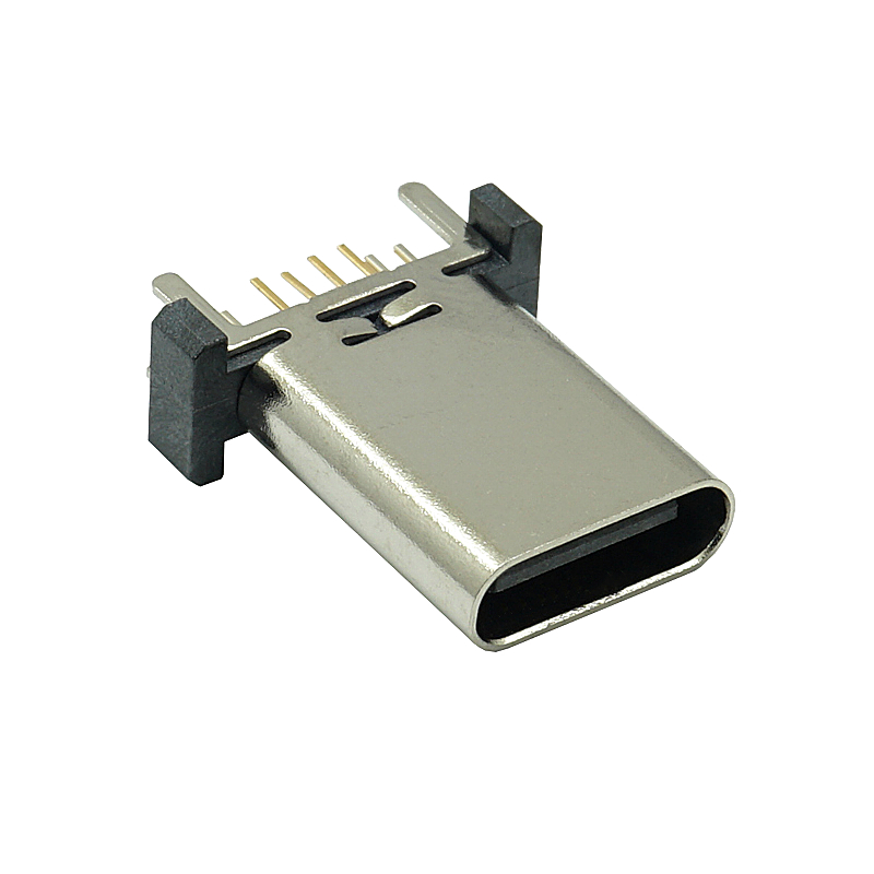 USB连接器TYPE-C 母16PIN 180度 插板